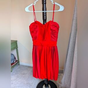 Beautiful red pleated dress